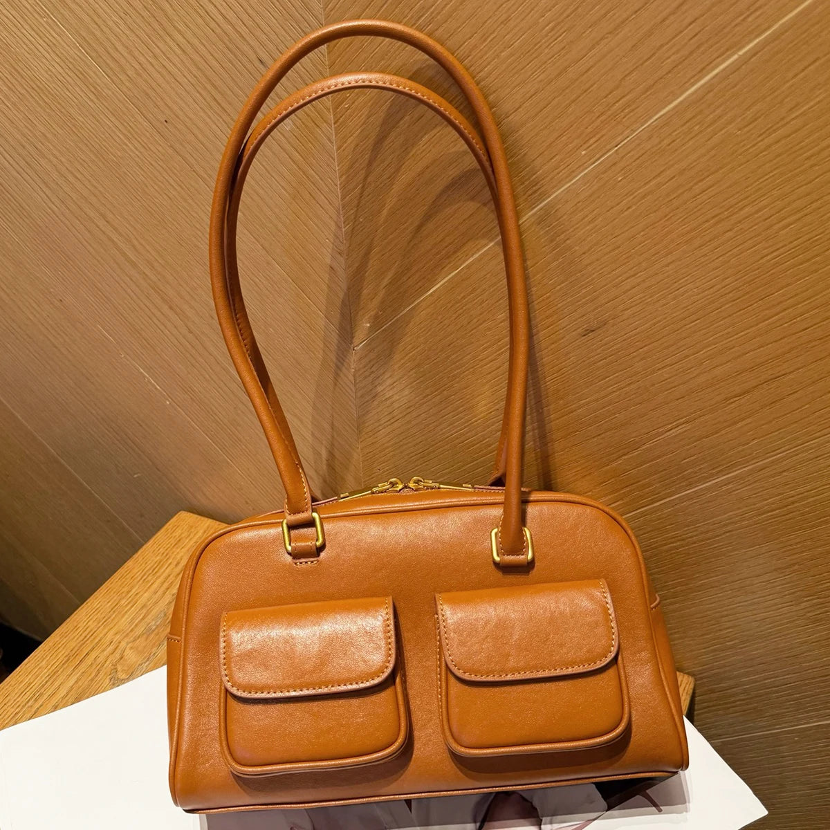 Double-Pocket Shoulder Bag