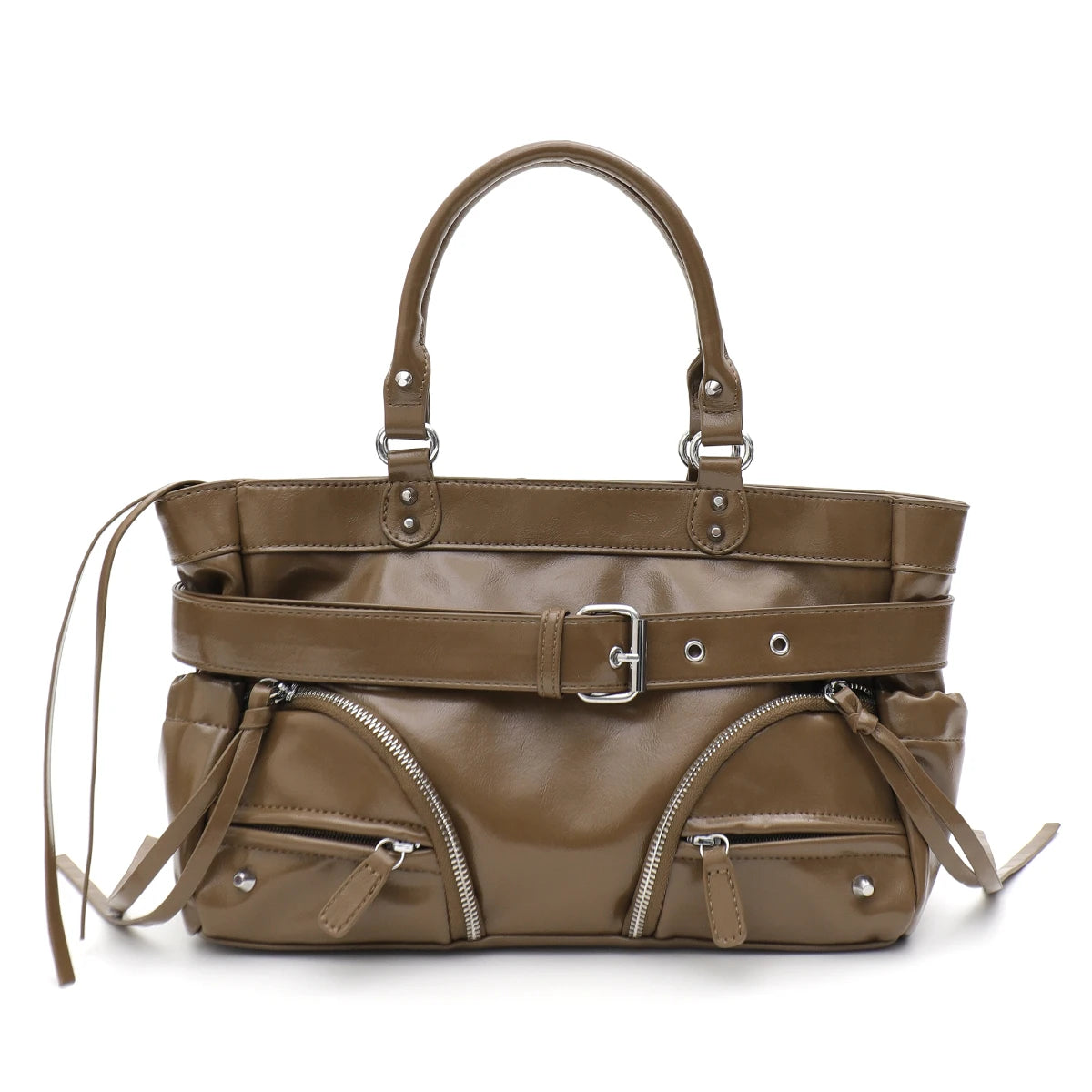 Buckle Multi-Pocket Handbag