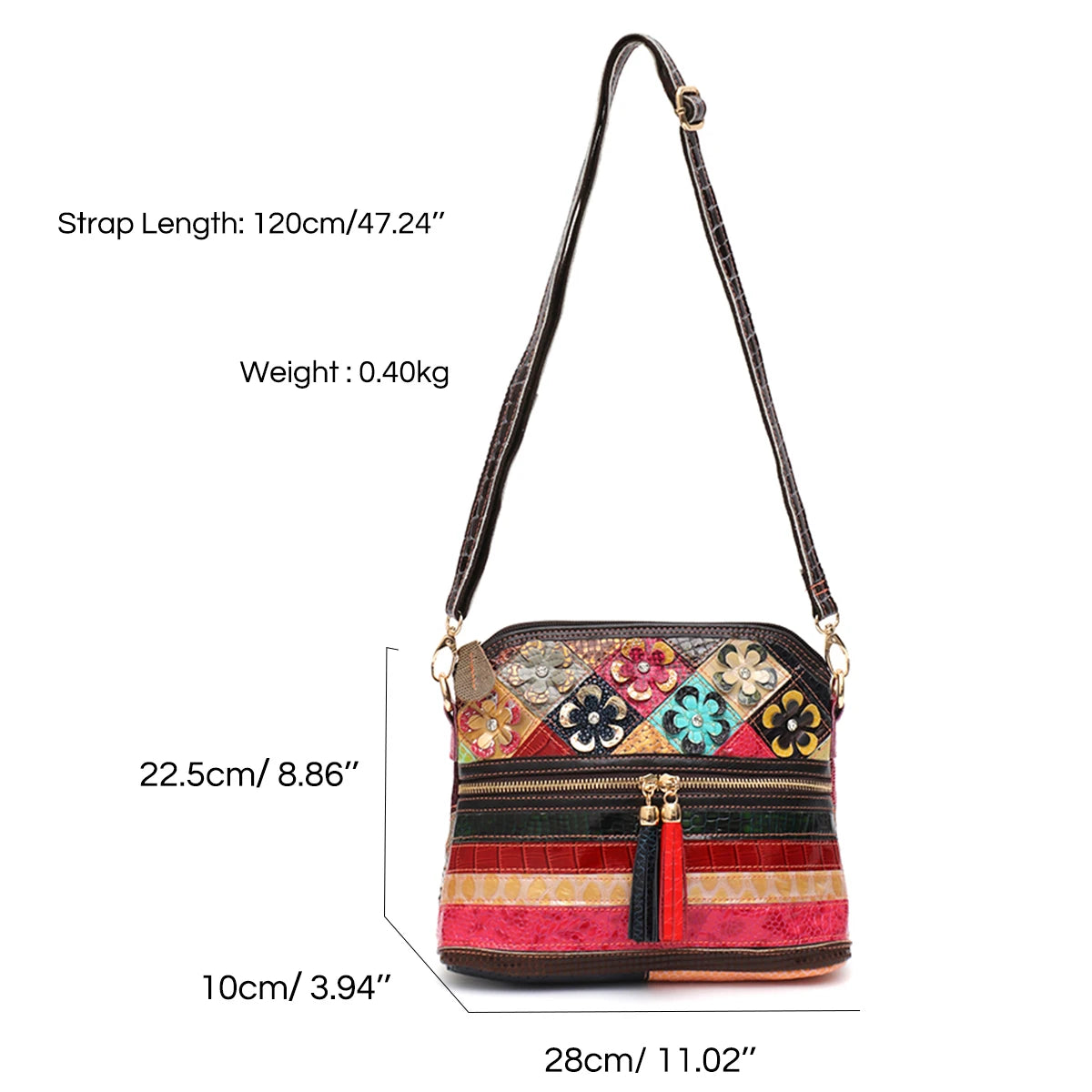 Floral Patchwork Crossbody Bag