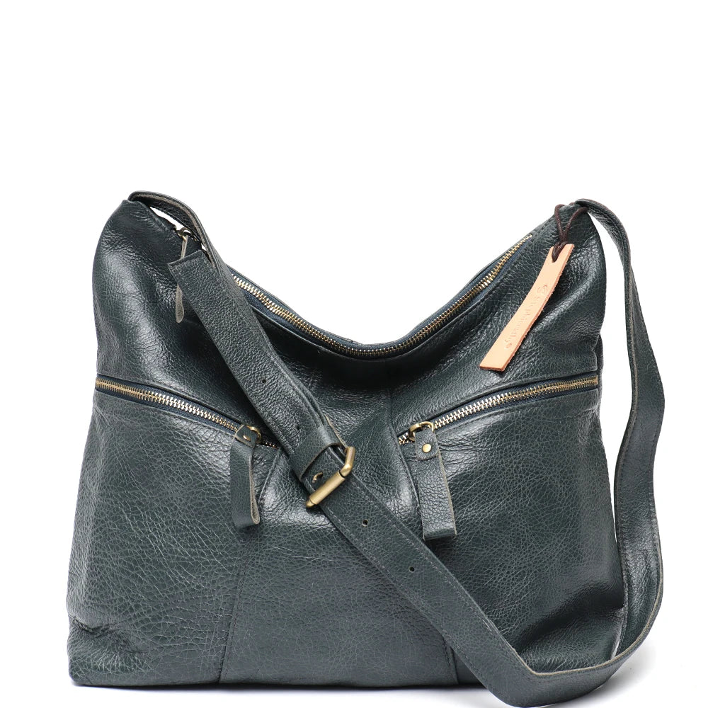 Multi-Zip Slouchy Hobo
