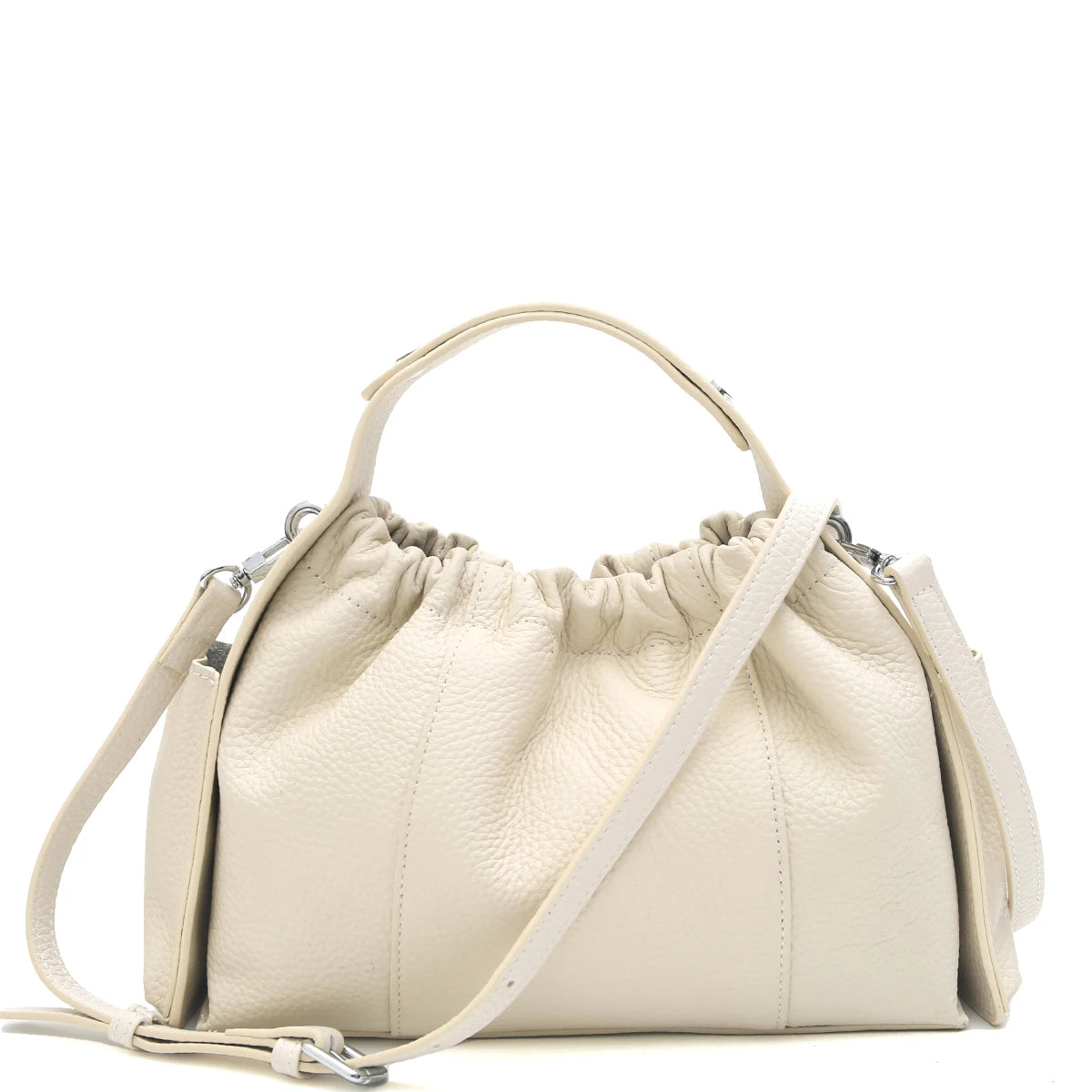 Ruched Top-Handle Bag