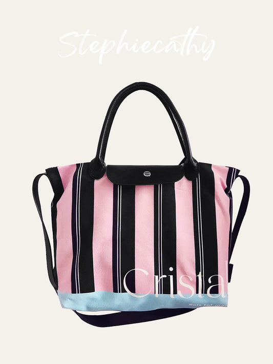 Striped Crossbody Tote