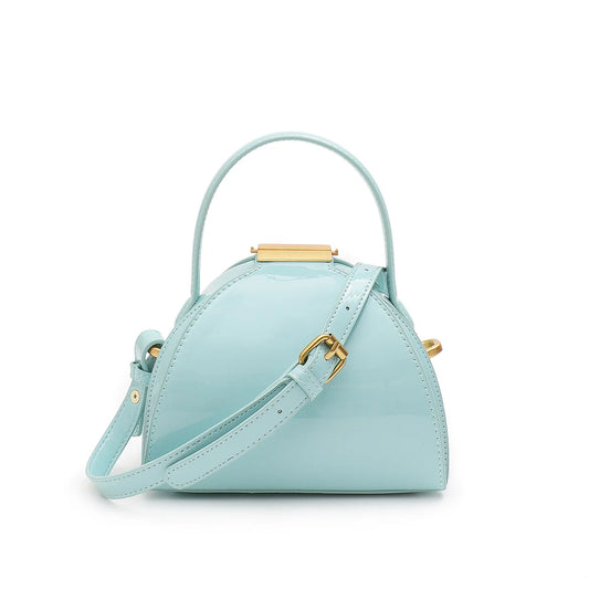 Curved Lock Crossbody Bag