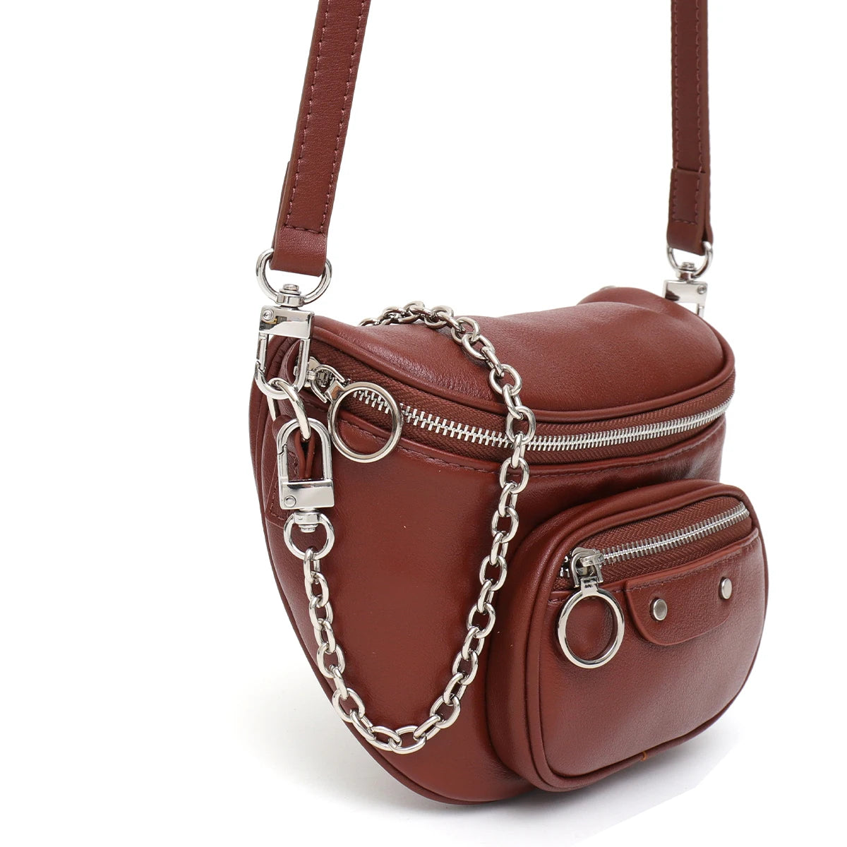 Chain-Detail Belt Bag