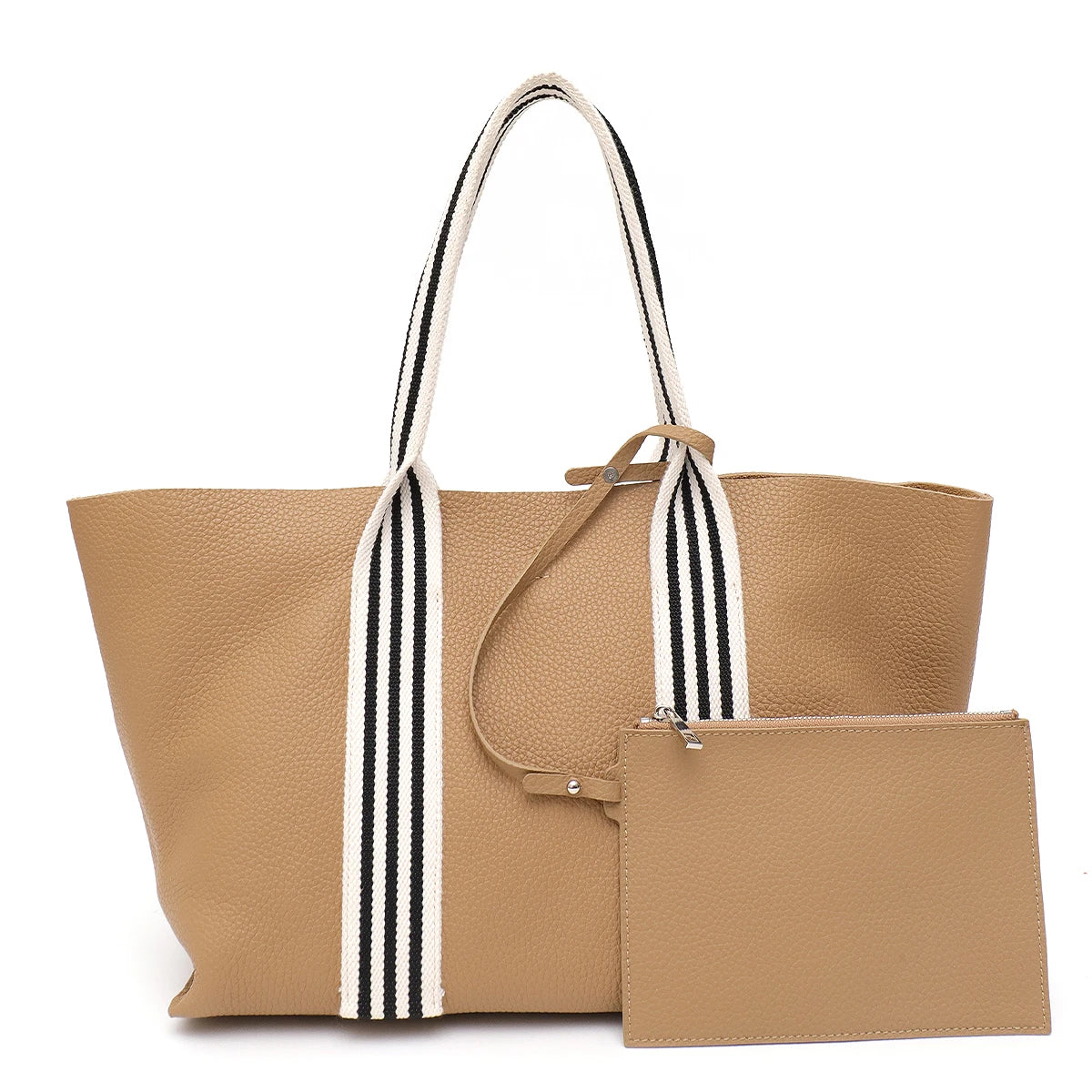 Striped-Handle Tote Set