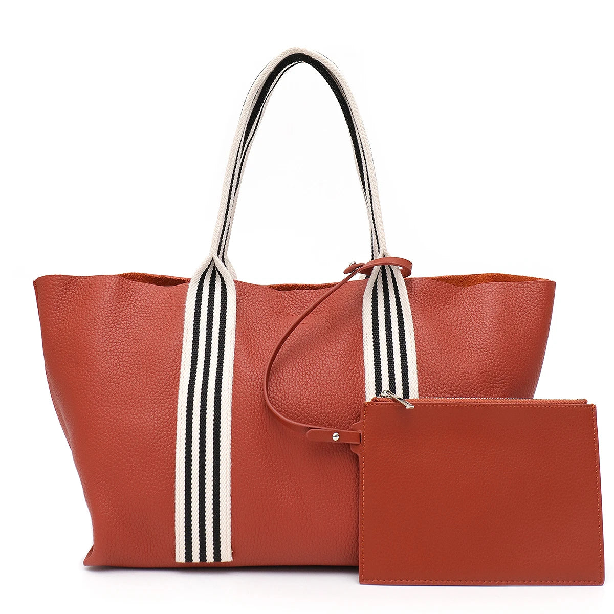 Striped-Handle Tote Set