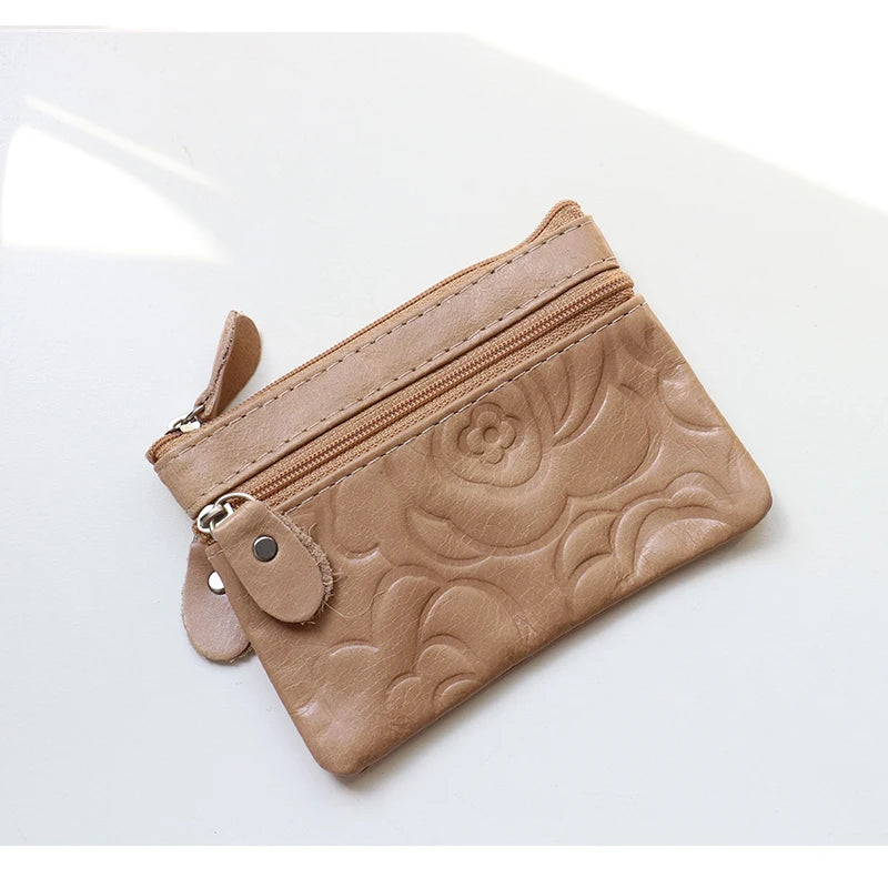 Embossed Floral Key Pouch