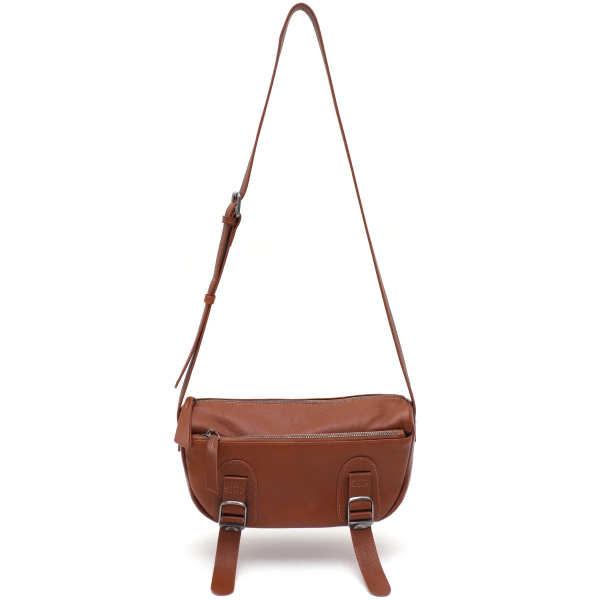 Buckle-Tab Messenger Bag