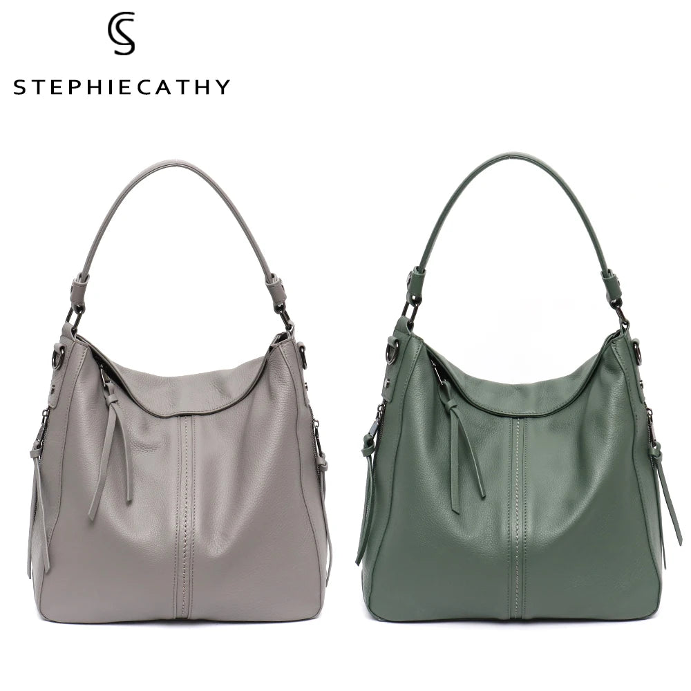Buckle-Strap Shoulder Hobo