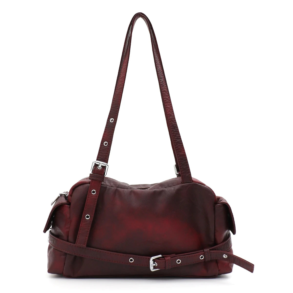 Grommet-Strap Shoulder Bag